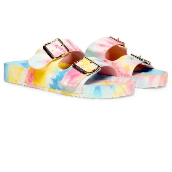 NIB Steve Madden Teddy-T Pastel Multi Sandals - Picture 1 of 9